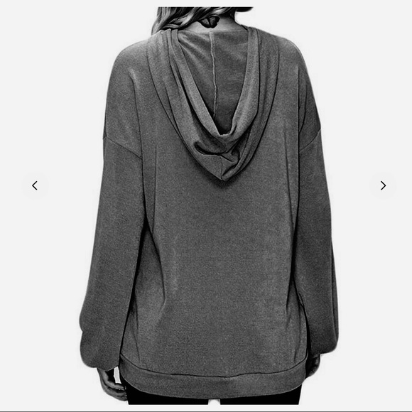 #42 White Chic and fabulous hooded long sleeves soft graphic hoodie - Picture 3 of 3